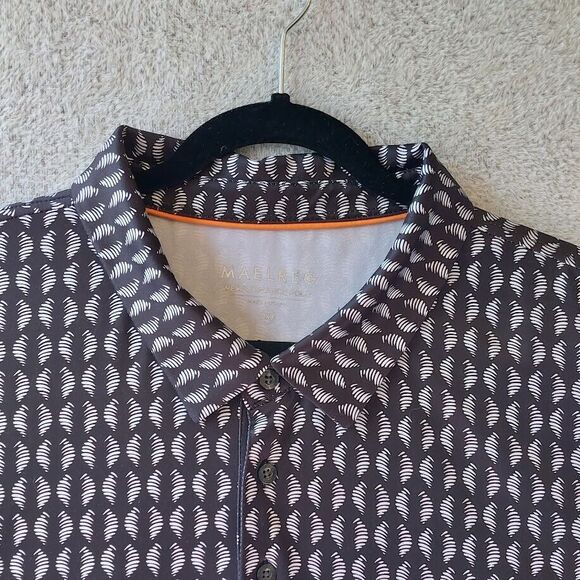 Maelreg Performance Polo Shirt Mens 3XL Black AOP Preppy - Picture 4 of 8